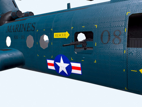 Boeing Vertol CH-46 Sea Knight 3D Model