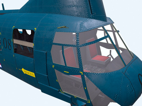 Boeing Vertol CH-46 Sea Knight 3D Model