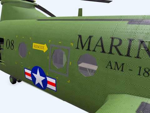 Boeing Vertol CH-46 Sea Knight 3D Model
