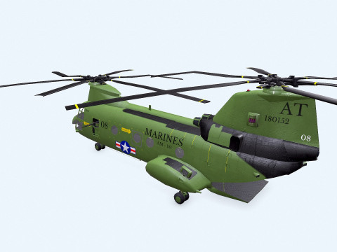 Boeing Vertol CH-46 Sea Knight 3D Model