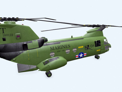 Boeing Vertol CH-46 Sea Knight 3D Model