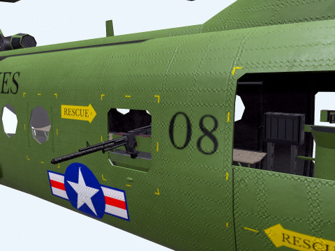 Boeing Vertol CH-46 Sea Knight 3D Model