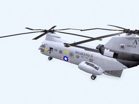Boeing Vertol CH-46 Sea Knight 3D Model