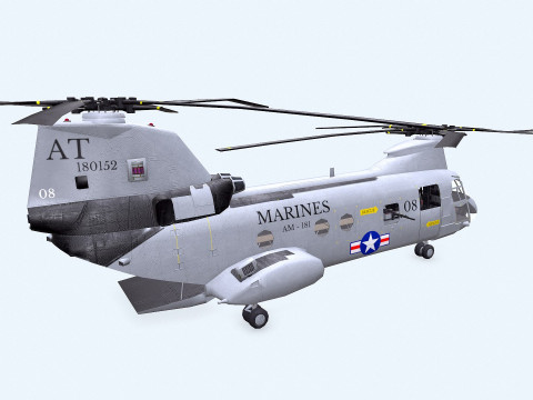 Boeing Vertol CH-46 Sea Knight 3D Model