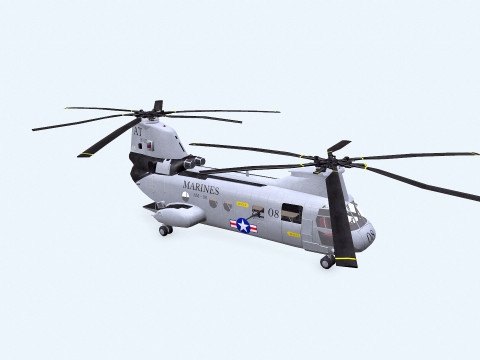 Boeing Vertol CH-46 Sea Knight 3D Model