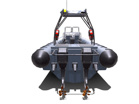 Inflatable Patrol Boat PBR Low-poly PBR 3D Model