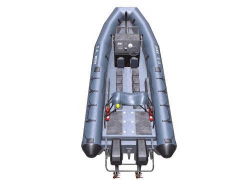 Inflatable Patrol Boat PBR Low-poly PBR 3D Model
