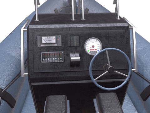 Inflatable Patrol Boat PBR Low-poly PBR 3D Model