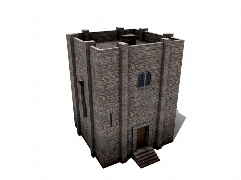 Stone Watch Tower 3D Model