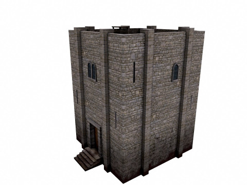 Stone Watch Tower 3D Модель