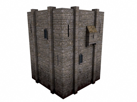 Stone Watch Tower 3D Модель