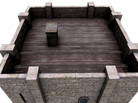 Stone Watch Tower 3D Модель