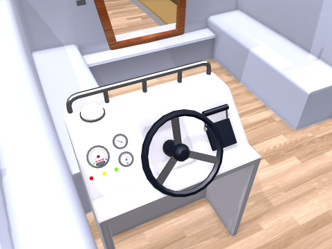 Sailing Yacht with Interior Low-poly PBR Modelo 3D
