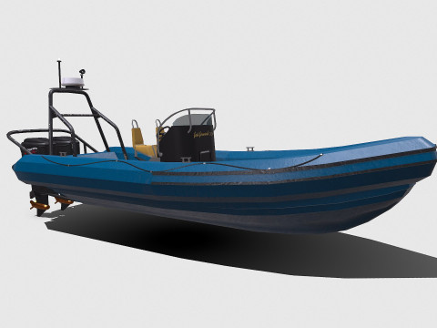 Rigid Inflatable Boat PBR Model 3D