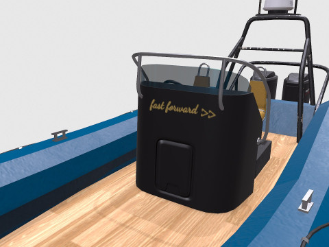 Rigid Inflatable Boat PBR Model 3D