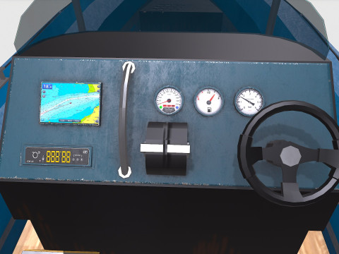 Rigid Inflatable Boat PBR Model 3D