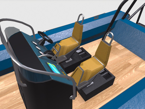 Rigid Inflatable Boat PBR Model 3D