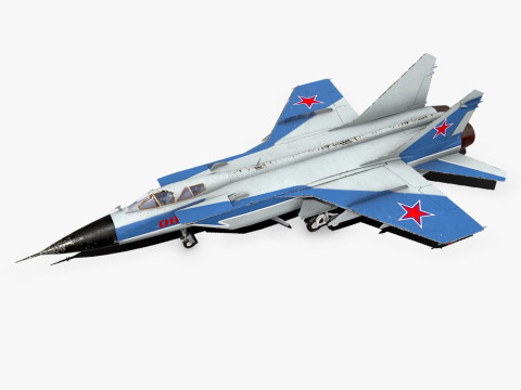 Mikoyan MiG-31 Low-poly PBR 3D Model