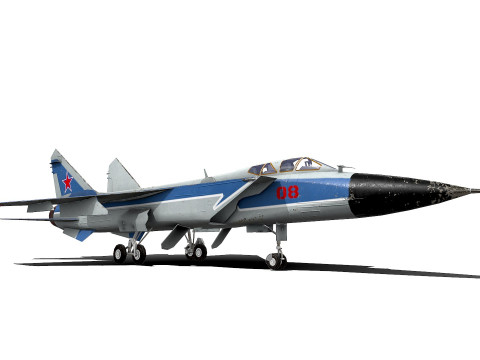 Mikoyan MiG-31 Low-poly PBR 3D 模型