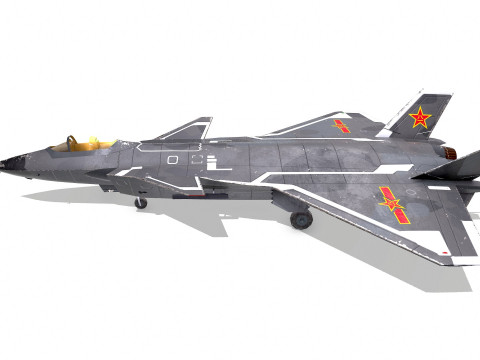 Chengdu J-20 Low-poly PBR Modello 3D