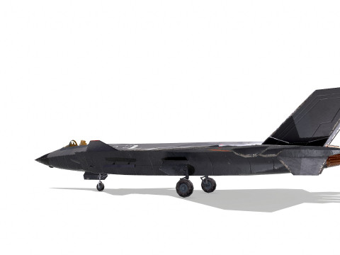 Chengdu J-20 Low-poly PBR Modello 3D