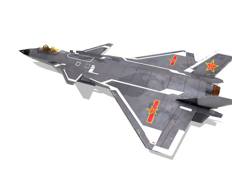 Chengdu J-20 Low-poly PBR Modello 3D