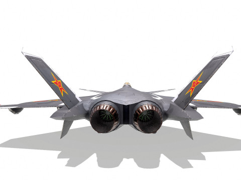 Chengdu J-20 Low-poly PBR Modello 3D
