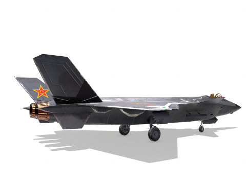 Chengdu J-20 Low-poly PBR Modello 3D