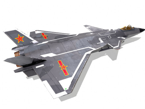 Chengdu J-20 Low-poly PBR Modello 3D