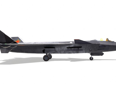 Chengdu J-20 Low-poly PBR Modello 3D
