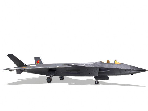 Chengdu J-20 Low-poly PBR Modello 3D