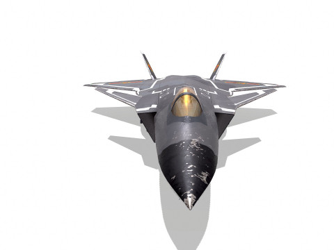 Chengdu J-20 Low-poly PBR Modello 3D