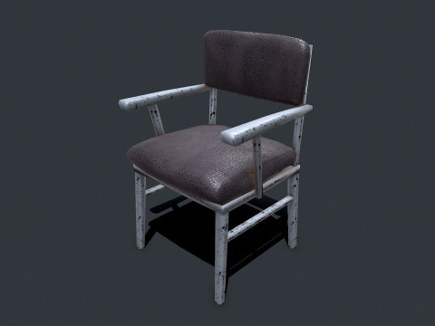 Old Chair Low-poly PBR 3D Модель