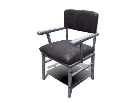 Old Chair Low-poly PBR 3D Model