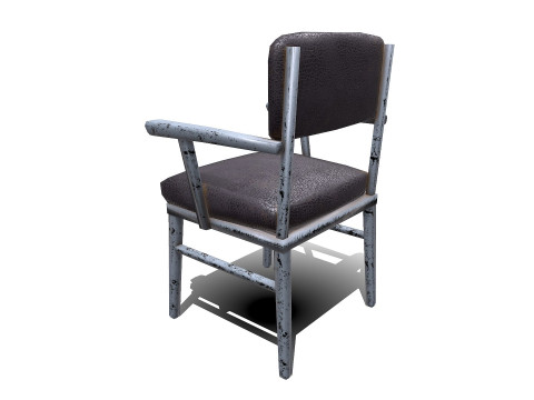Old Chair Low-poly PBR 3D Model