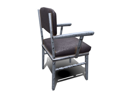 Old Chair Low-poly PBR 3D Model