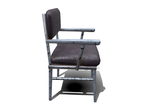 Old Chair Low-poly PBR 3D Model