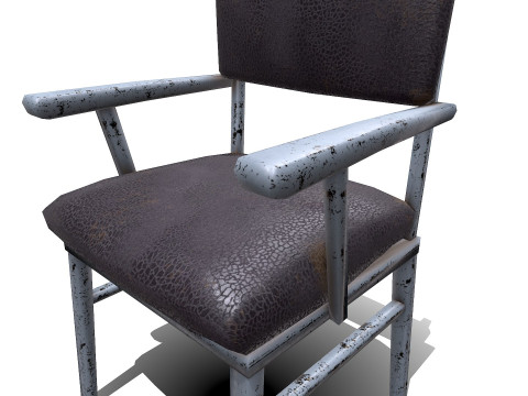 Old Chair Low-poly PBR 3D Model