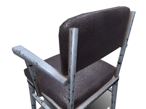 Old Chair Low-poly PBR 3D Model