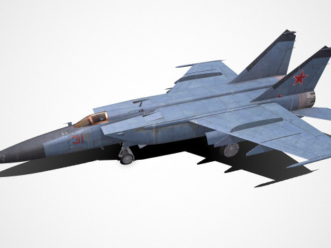 Mikoyan-Gurevich MiG-25 Low-poly PBR Modèle 3D