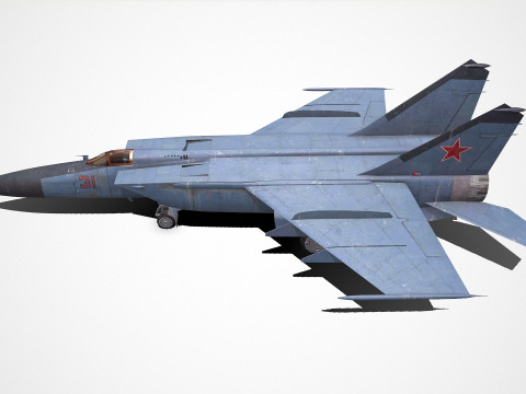 Mikoyan-Gurevich MiG-25 Low-poly PBR Modèle 3D