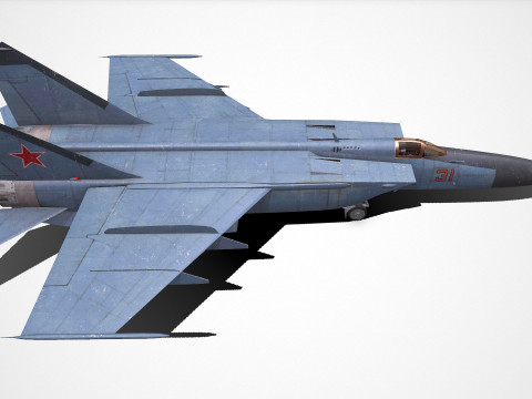 Mikoyan-Gurevich MiG-25 Low-poly PBR Modèle 3D
