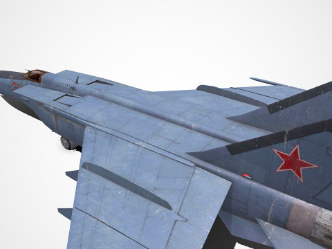 Mikoyan-Gurevich MiG-25 Low-poly PBR Modèle 3D