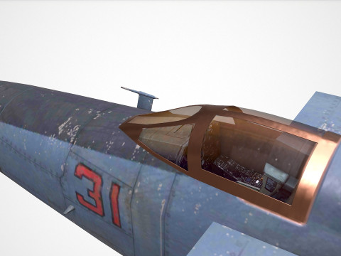 Mikoyan-Gurevich MiG-25 Low-poly PBR Modèle 3D