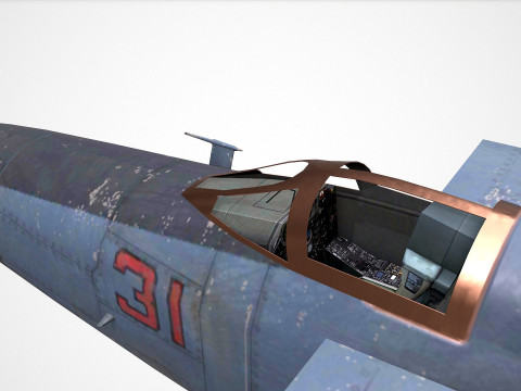 Mikoyan-Gurevich MiG-25 Low-poly PBR Modèle 3D