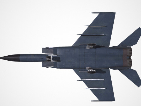Mikoyan-Gurevich MiG-25 Low-poly PBR Modèle 3D
