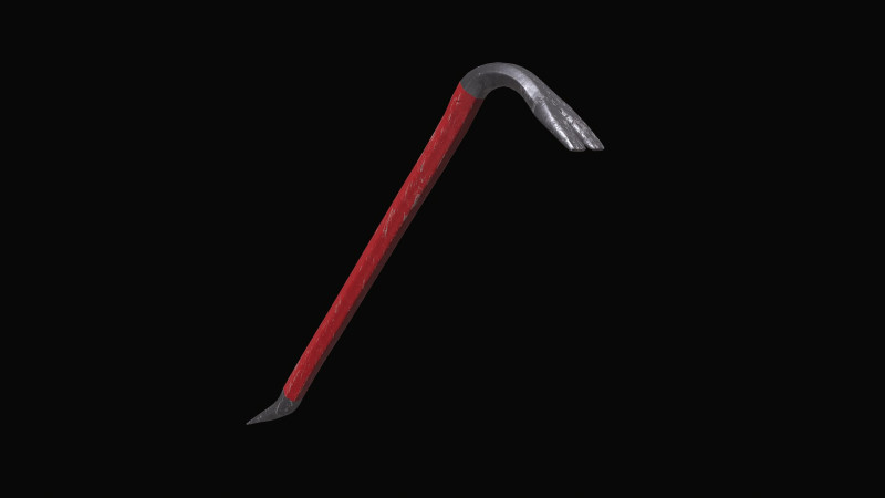 Crowbar Low-poly PBR Free 3D 모델 .c4d .max .obj .3ds .fbx .stl .blend 