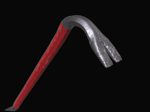 Crowbar Low-poly PBR Free 3D 모델