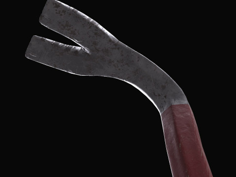 Crowbar Low-poly PBR Free 3D 모델