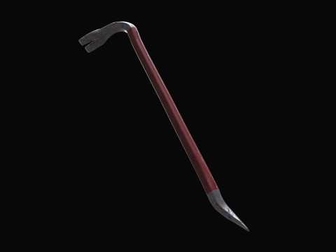 Crowbar Low-poly PBR Free 3D 모델